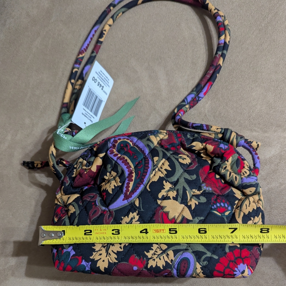 Vera Bradley Black and Red Floral Crossbody Bag - Picture 6 of 7